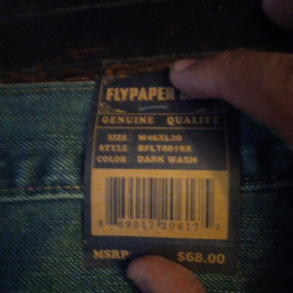 FlyPaper Blue Color Men Bootcut Jeans Size 46X30 Brand New Cozy Casual Outdoors - Picture 9 of 11